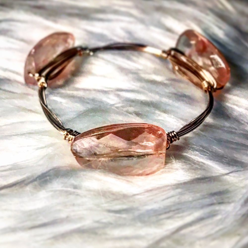 ⭐️LAST! Handmade Champagne Wire Wrapped Bangle